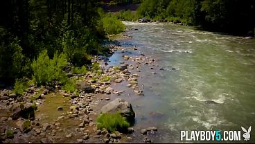 Curvy BBW pornstar MILF blonde Mia Malkova gets wet outdoor